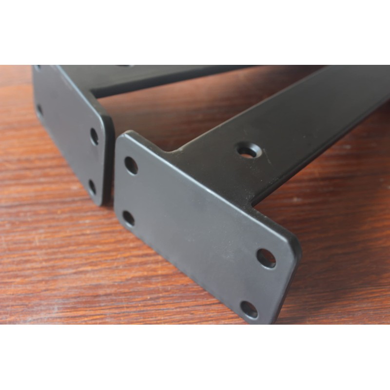 10 Pack - 8 inch Black Hidden L Shelf Bracket