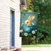 Morigins Easter Bunny Garden Flag Double Sided Daisy Floral Cute