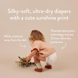 Joonya Baby Diapers, Size 2 S (7-13 lb) - 1 Bag of 30 - Non Toxic, Eco-Friendly, High Absorbency, Overnight Use, Ultra Slim & Soft - Made in Denmark