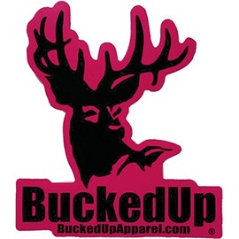 BUCKED UP Pink/Black Decal 5 x 5
