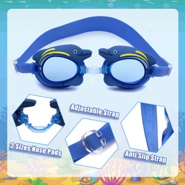 Soarea Kids Swim Goggles for Toddler Children Youth Anti Fog Swimming Goggles No Leaking Kids Goggles for Boys Girls Age 3-12 (Blue)