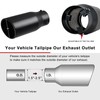 MuRealy 1.5-2.5 Inch Inlet Exhaust Tip Adjustable, 3" inlet 4"