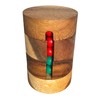Revlove Wooden Brain Teaser Puzzle, Cylinder with Rotatable Rings, 4