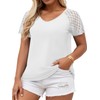 VISLILY Plus Size White Top Oversized V Neck Casual Raglan