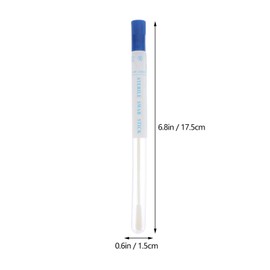 Healifty 50 Sets Nasopharyngeal Nylon Tipped Specimen Flocked Swabs with Tubes Lid Lable Nasal Swab Sterile Nylon Flocking Tip Flocked Swab (Red Blue Random