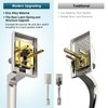 Calzibeno Brushed Nickel Front Door Handle and Deadbolt Set, Front