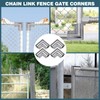 Chain Link Fence Gate Corner, 4 Pack 1-3/8" Chain Link