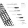 LI JIU Kitchen Knife Set 7 Pcs & Horizontally Knives