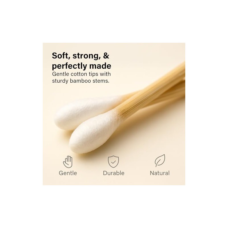 200 Pcs Bamboo Cotton Buds Eco Friendly Biodegradable Swabs with