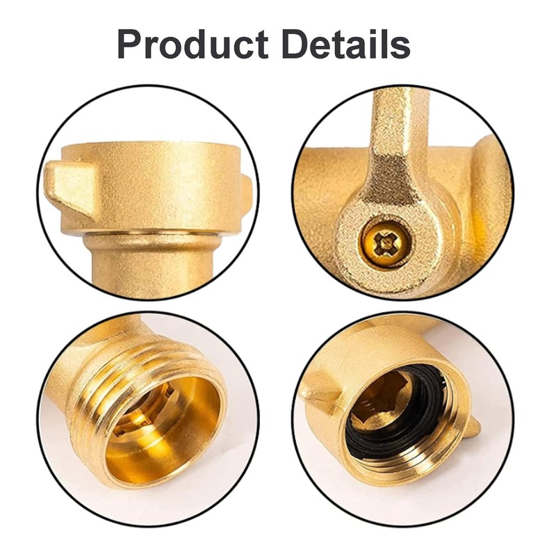 SICILAMIU 90 Degree Garden Hose Elbow with Shut Off Valves,