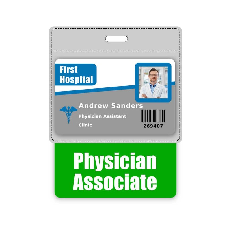 Physician Associate Badge Buddy Horizontal w/Height & Weight Conversion Charts