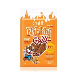 Catit Nibbly Grills Cat Treats, Chicken & Lobster Recipe - Grain-Free Cat Treat White 1.06 Ounce (Pack of 1)