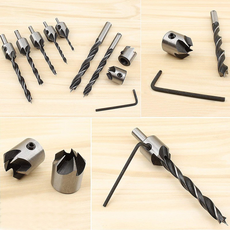 Pfloge® 7 Pcs HSS 5 Flute Senker Bohrer Set Screwdriver