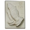 MaMeMi Beautiful relief praying hands by Albrecht Dürer/Dürer hands, made of wood, approx. 11 x 8.5 cm, traditional gift for confirmation/communion and confirmation