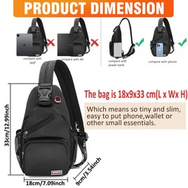 Sling Bag Chest Bag Backpack Women and Men Oxford Fabric Shoulder Backpack Crossbody Bag Shoulder Bag Sports Bag Casual Daypack with Adjustable Shoulder Strap for Outdoor Sports, Travel, Shopping,