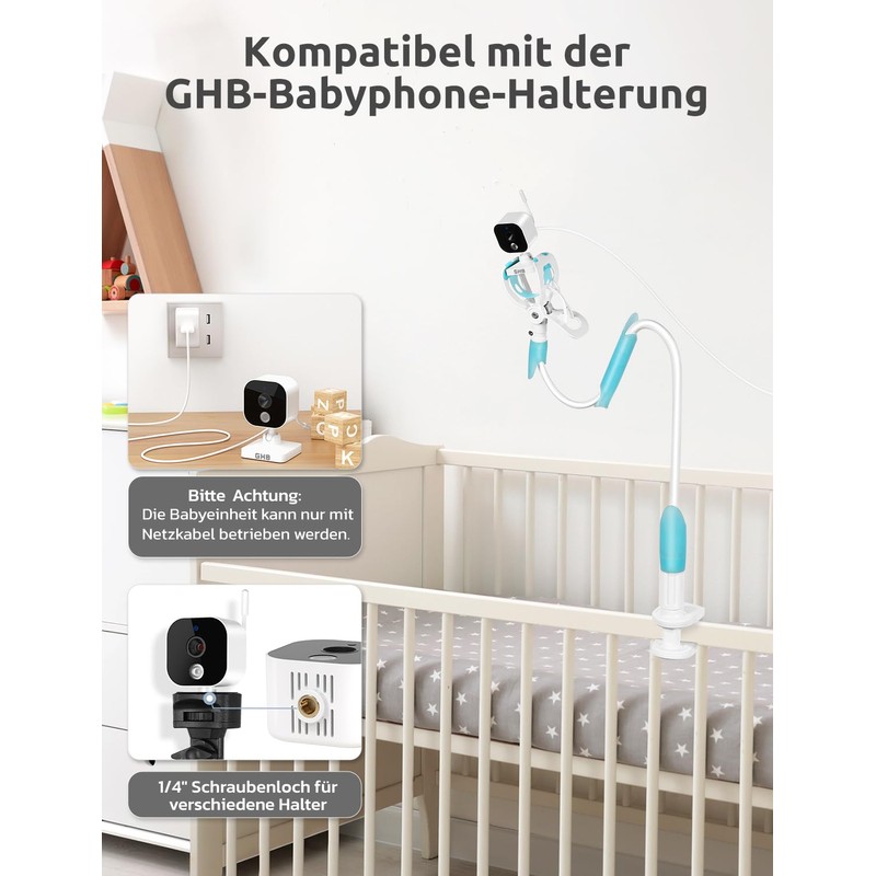 GHB Baby Monitor with Camera 5 Inch 720P HD 5000
