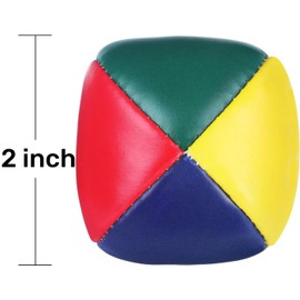 10 Pcs Juggling Balls Set, Leather Game Toy Balls, Soft Round Juggle Balls, Durable and Colorful for Boys Girls