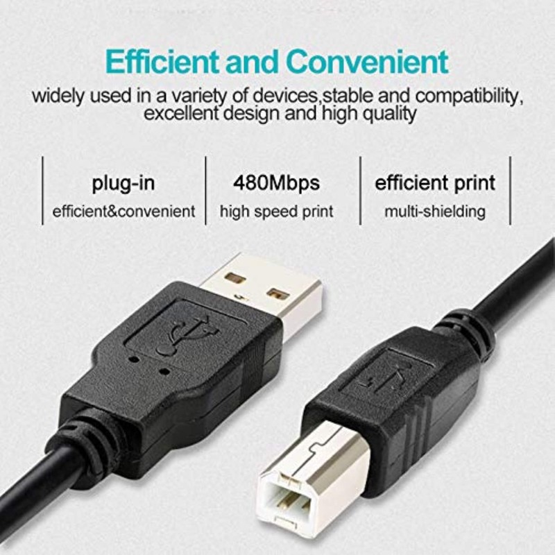 SupplySource USB Cable Cord Replacement for Pioneer DJ Controller DDJ-RZX