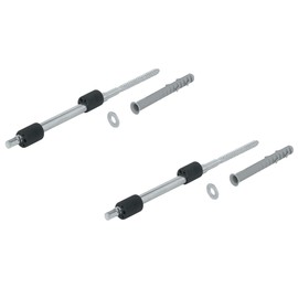 Gedotec Shelf Support Concealed Shelf Support for Wall Mounting - VEGA | Holder Galvanised Steel | Shelf Holder Wood for Shelf Thickness 19 mm | Pack of 2 - Shelf Support with Wood Thread and Frame