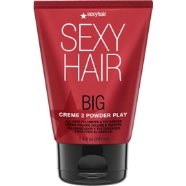 SexyHair Big Creme 2 Powder Play Voluminizador y Texturizador, 100 ml Hasta 100% más volumen Fórmula crema a polvo Todo tipo de cabello