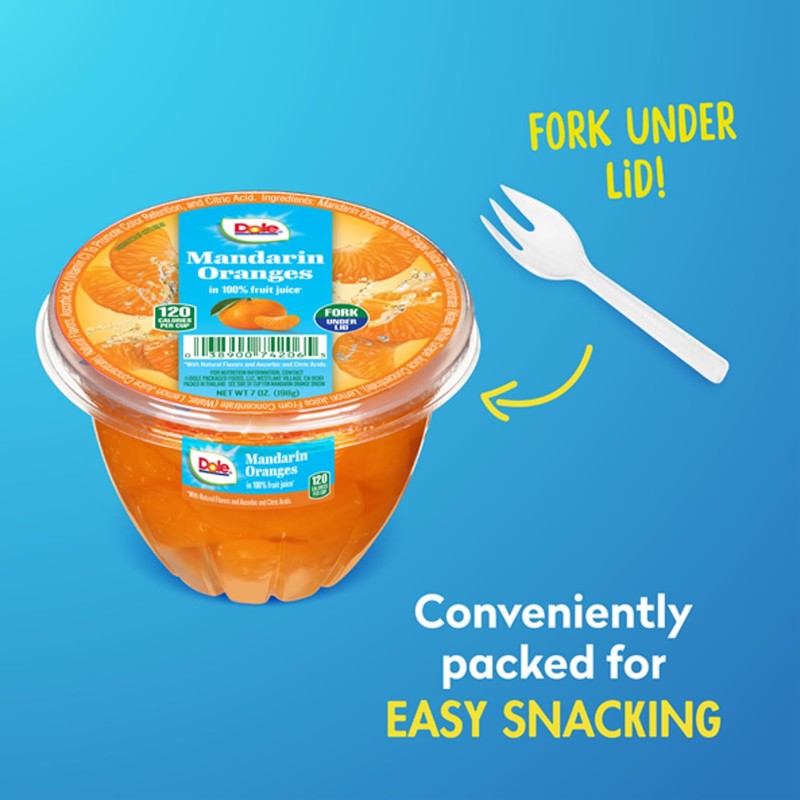 Dole Food Company, Inc 74206011 Fruit Cups 7 oz. 12/CT