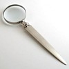 Liards Nickel 7 1/2" Letter Opener with Magnifying Glass. -