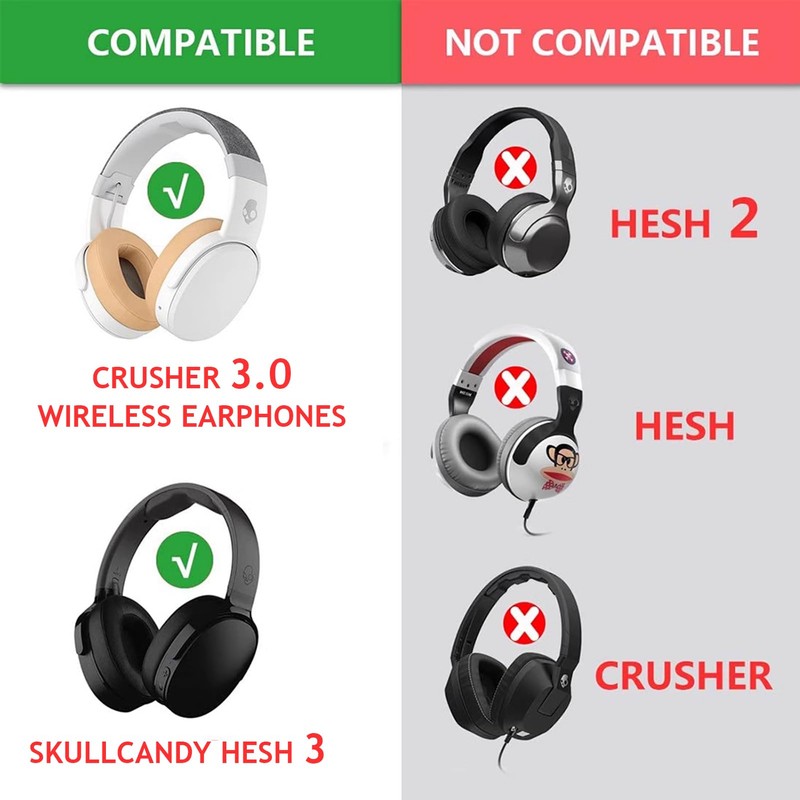 Acogedor Almohadillas de Repuesto para Auriculares Skullcandy Crusher 3.0 Wireless