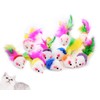 DFsucces Cat Catnip Mice Toys,17 Pcs Cat Mouse Toys,Soft Mouse