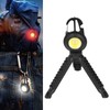 COB Small Flashlights 3 Light Modes Rechargeable Multifunctional Black Portable