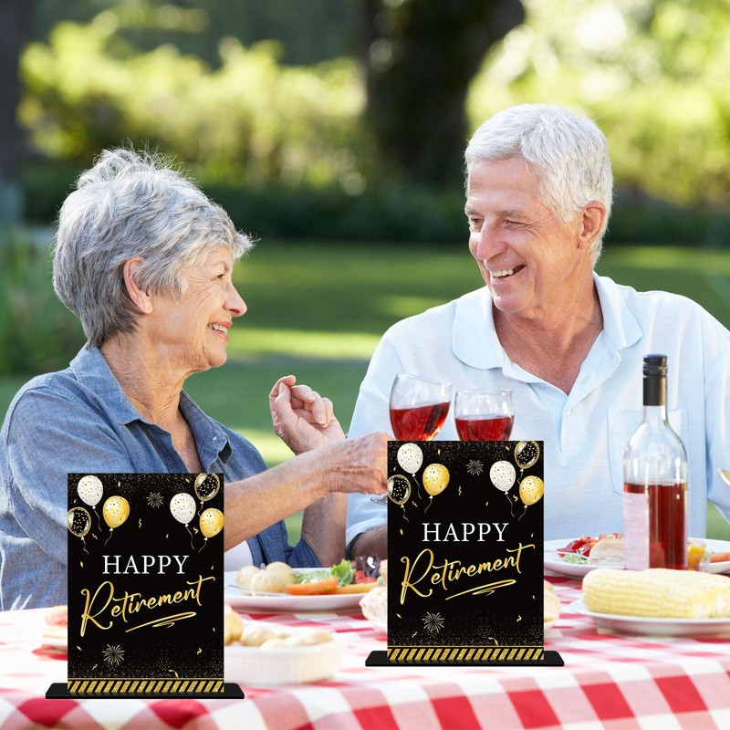 INNORU Acrylic Retirement Table Poster Centerpieces Set, Retirement Appreciation Gifts