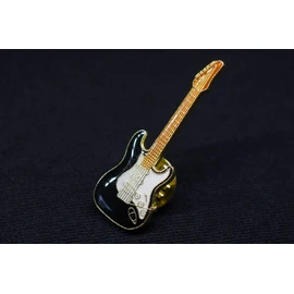 Miniblings Electric Guitar Pin Brooch Guitar Black Mini Handmade Fashion Jewellery I Lapel Pin Button Pins, 40mm, Metal