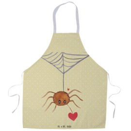 Mr. & Mrs. Panda Cooking Apron Spider Agathe Love - Gift, In Love, Proof of Love, Cooking Apron Men Funny, Kitchen Apron Women, Merchandise, Cooking Aprons for Men, Love Gift, yellow, L