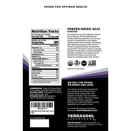 Terrasoul Superfoods Organic Acai Berry Powder, 4 Oz - Freeze-Dried |