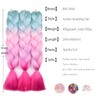BACANA Purple Braiding Hair Ombre (Purple/Light Purple) 3pcs Jumbo Braiding