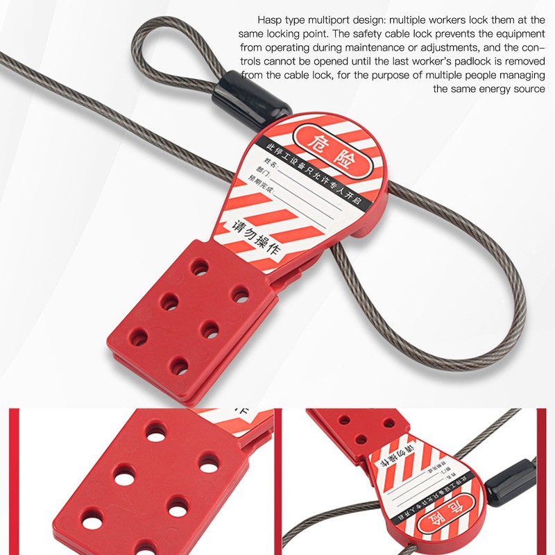 Tagout Cable Lock Rugged Reliable Rustproof 6 Hole Stainless Steel