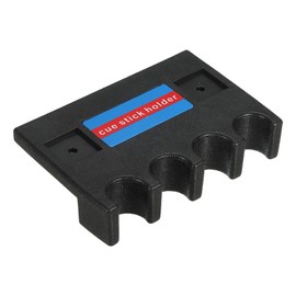 PATIKIL 1Pcs 4 Holes Cue Holder, Plastic Portable Pool Stick Holder Cue Rest Against Table for Billiard, Black