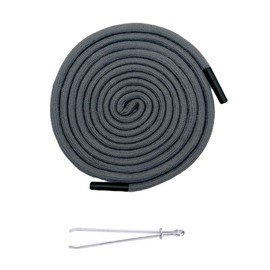 Drawstring Cord, Replacement Drawstrings with Bodkin, 160cm Cotton Drawstrings with Metal Lock Ends, Hoodie String Replacement with Drawstring Threader for Joggers Sweatpants Hoodies Dark Grey