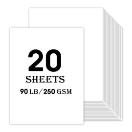 20Sheets 11 x 14 White Cardstock Paper, Thick Card stock for Cricut, Large Construction Paper for Card Making, Scrapbooking, Craft 80 lb / 230 gsm (white)