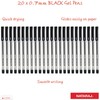 NATARAJ - 20 Gelix Gel BLACK Pens 0.7mm Fine Tip
