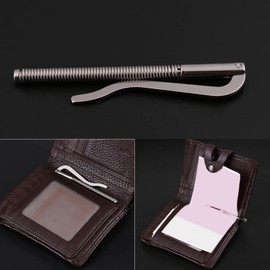 TEUOPIOE Metal Money Clips Replacement Bar 80mm Insert for Bifold Wallets, 5pcs Credit Card Holders, Cash Organizers Slim and Durabled Clips for Purse, Business, Daily Use