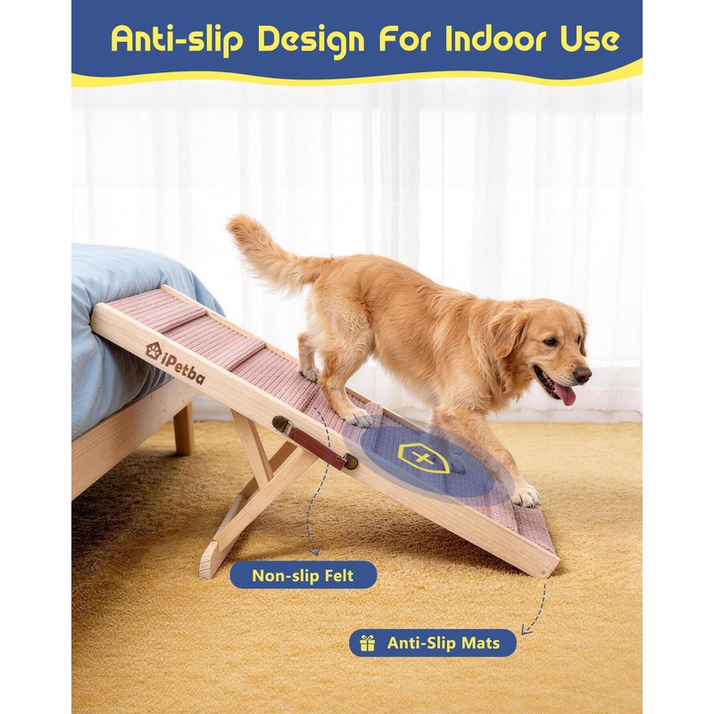 iPetba Small Medium Dog Ramp for Couch & Bed, Joint