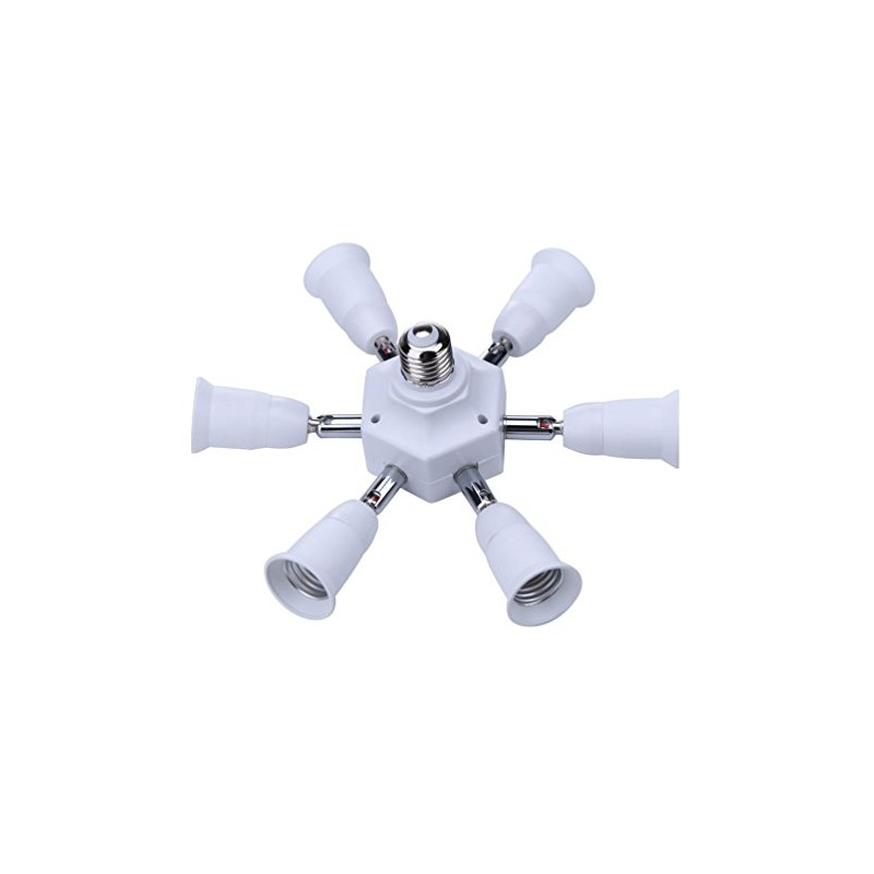 FINELED 7 in 1 E27 E26 Socket Adapter Splitter ,E26