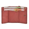Bear Design Mini Leather Wallet 10 x 7.5 cm Red,