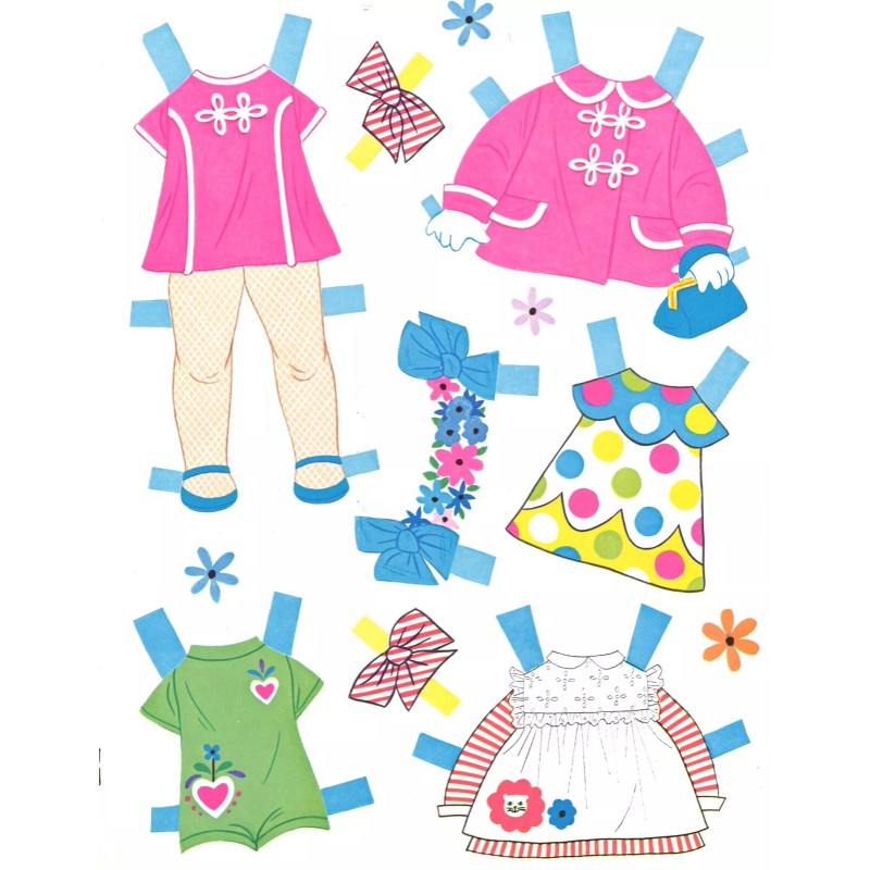 VINTAGE BABY GO BYE-BYE PAPER DOLL LASER REPRODUCTION~Org Sz UNCUT