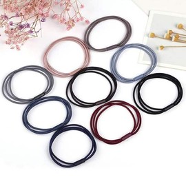 Simple basic knotless three-strand hair tie hair accessory / 심플 기본 무매듭 세줄 헤어 머리끈 헤어악세사리