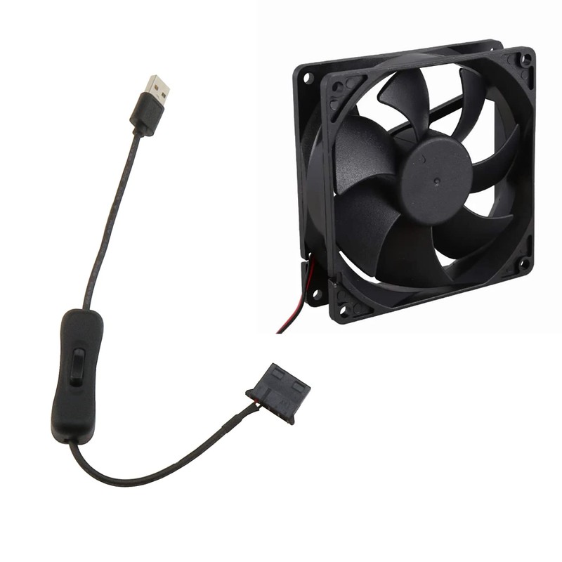 DGZZI 2pcs USB to 4-Pin Molex Fan Power Cable Computer