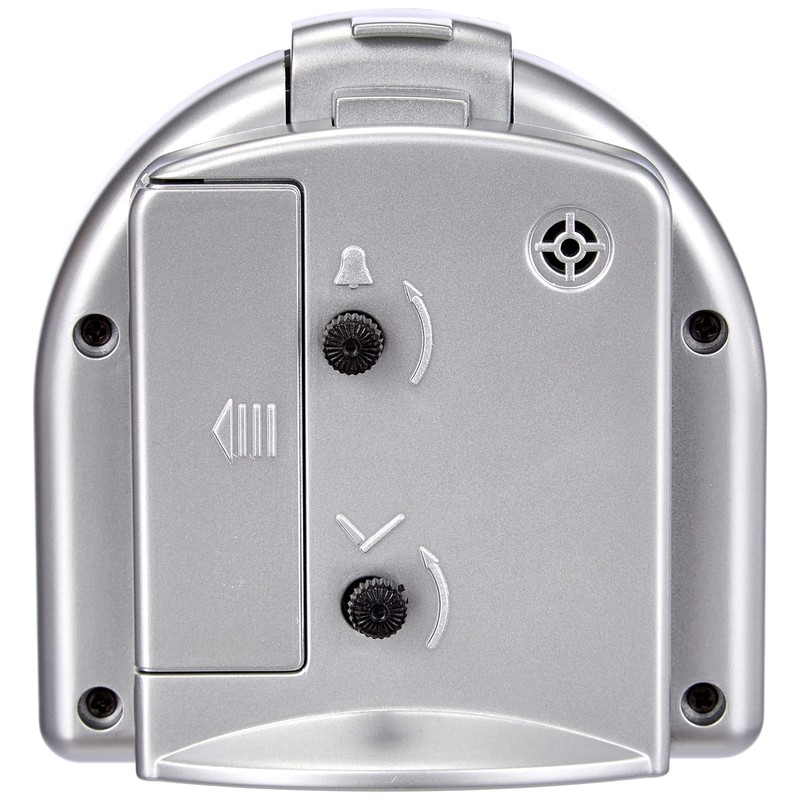 Technoline Quarzwecker Modell SD, silber, analog, nachtleuchtende Zeiger