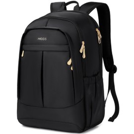 Travel Laptop Backpack for Women 15.6 Inch Computer Backpacks with USB Charging Hole Anti Theft Carry on Bag College Bookbag Large Black Back Pack for Work Business Traveling Commuter Daypack-Black