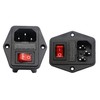 zdyCGTime 10A 250V AC Rocker Switch Power Socket 3 Pin