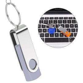 SRVR 32GB USB Flash Drive, USB 32 GB Thumb Drives 5 Pack, Jump Drive with Lanyards Metal Swivel USB Memory Stick with LED Indicator(5 Colors)